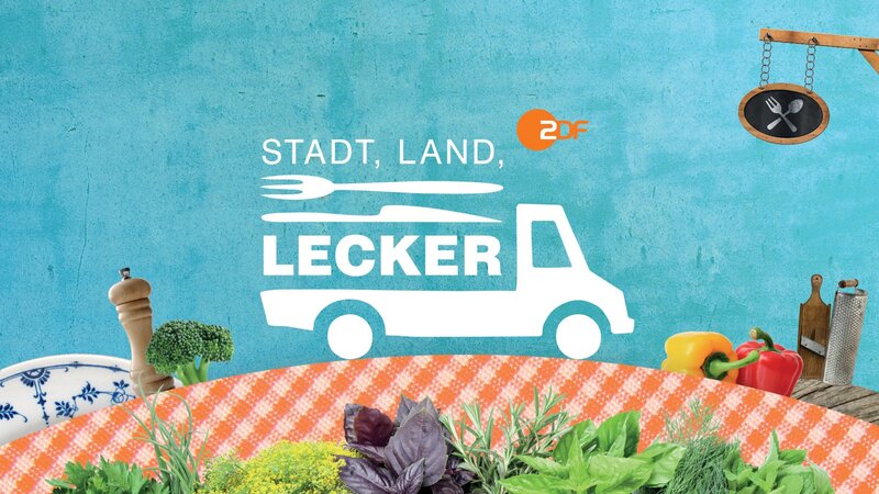 Logo: „Stadt, Land, Lecker“. – Bild: ZDF und Agentur Alpenblick