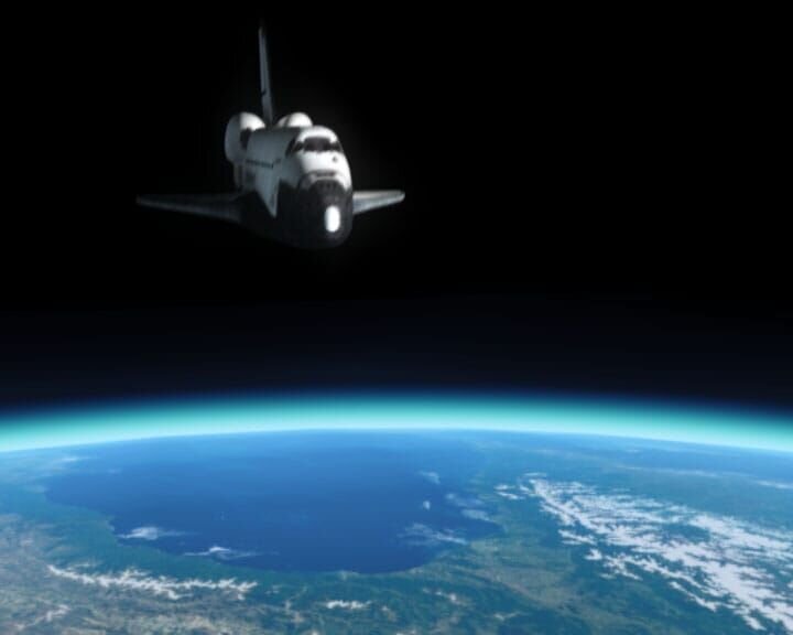 Wahadłowiec Columbia /​ CGI of Columbia shuttle over earth – Bild: National Geographic Channel