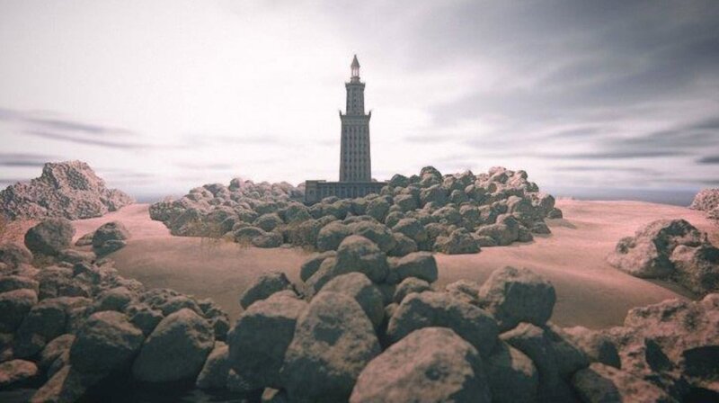 Der Leuchtturm von Alexandria ist heute spurlos verschwunden – Bild: phoenix/​ZDF/​Sebastian Heger