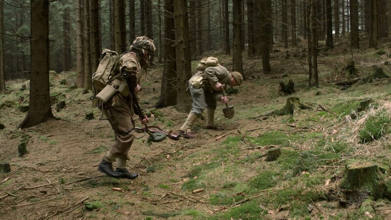 Haben die Nazis geraubte Schätze vergraben? Nach dem Krieg gräbt eine US-Sondereinheit in der damaligen Tschechoslowakei auf der Suche nach dem vermeintlichen Nazi-Schatz. – Bild: ZDF
