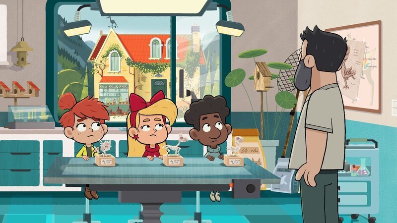 Hector hat sich für den Tierarzt-Praktikumstag einige kniffelige Aufgaben für die Kinder ausgedacht. – Bild: Watch Next Media /​ ZDF