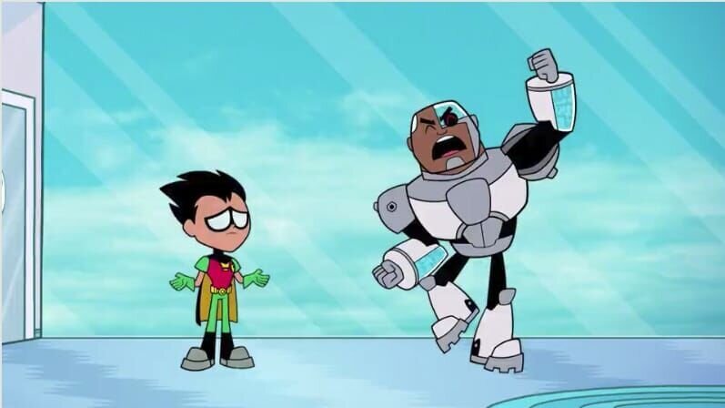 v.li.: Robin, Cyborg – Bild: TM & The Cartoon Network, Inc. A Time Warner Company