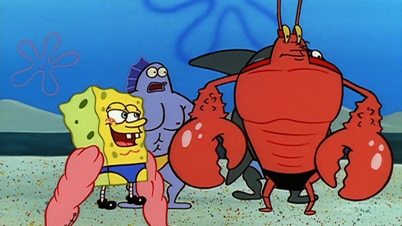 SpongeBob (l.), Larry the Lobster (r.) – Bild: ViacomCBS