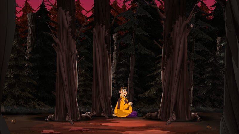 Senja hat sich im dunklen Wald verirrt. – Bild: KiKA/​Animaccord LTD