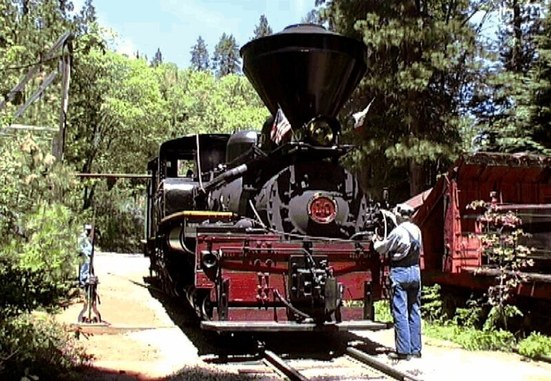 Lok Shay No10 der Yosemite Railroad. – Bild: SWR