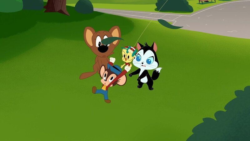 v.li.: Hippety Hopper, Sniffles, Eggbert, Looney Cat Kid – Bild: Warner Bros. Entertainment Inc.