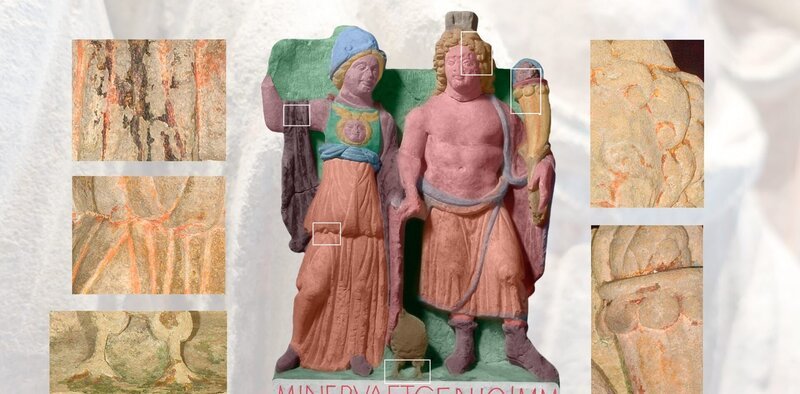 Das erste Ergebnis der zweijährigen Forschungsarbeit im Museum Carnuntinum. Hat die römische Statuette einst so ausgesehen? – Bild: ServusTV /​ Bilderfest /​ Österreichisches Archäologisch