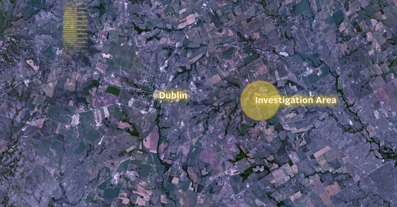 CGI-BILD: Das Untersuchungsgebiet im Verhältnis zu Dublin. – Bild: National Geographic Channels