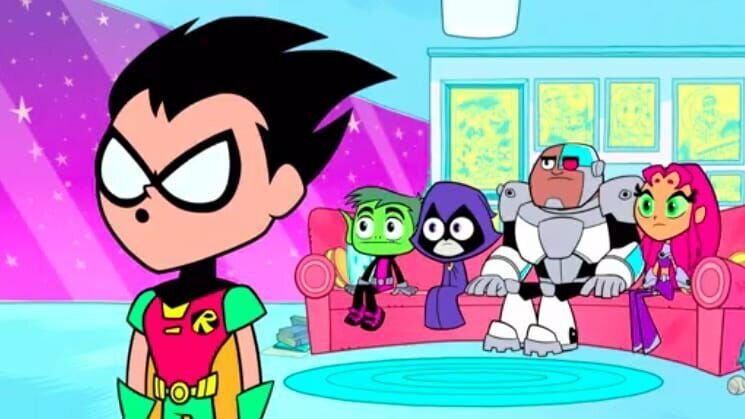 v.li.: Robin, Beast Boy, Raven, Cyborg, Starfire. – Bild: Cartoon Network