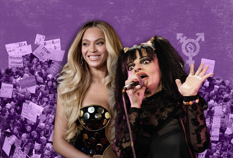 Beyoncé und Nina Hagen – So unterschiedlich kann Feminismus klingen. – Bild: ZDF und Tudor Baican