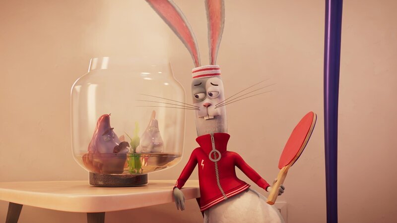In der Wohnung der Fische Fred und Frieda ist es so heiß, dass das Wasser aus ihrem Aquarium verdunstet ist. – Bild: KiKA/​Sixteen South/​Mikros Animation IP/​Tencent
