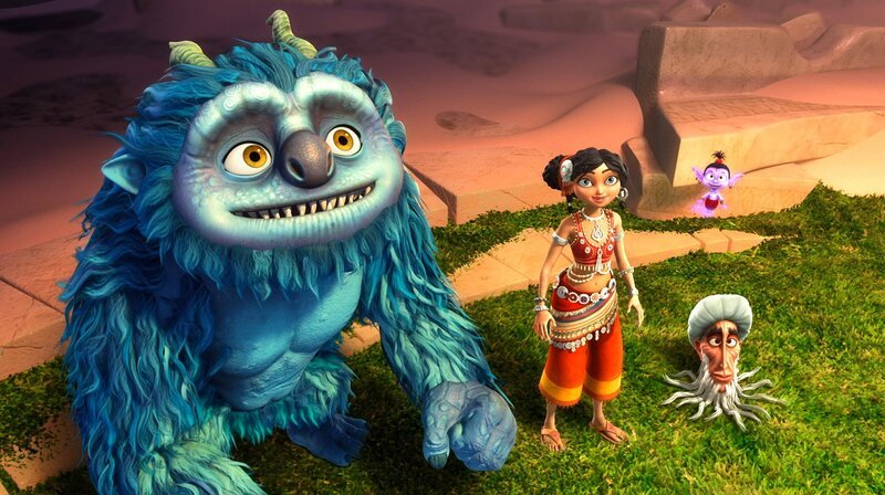 Voller Bewunderung und Hoffnung auf Erlösung bestaunen die vier den Baum des Lebens. – Bild: rbb/​Hahn Film AG/​Chocolate Liberation Front Pty Ltd/​Toonz Entertainment Pte Ltd