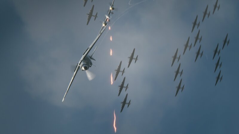 German flying ‚Ace‘ Heinz Knoke’s Bf ME109 being chased by a US P38 lightening. – Bild: National Geographic Channel /​ FOX NETWORKS GROUP BULGARIA