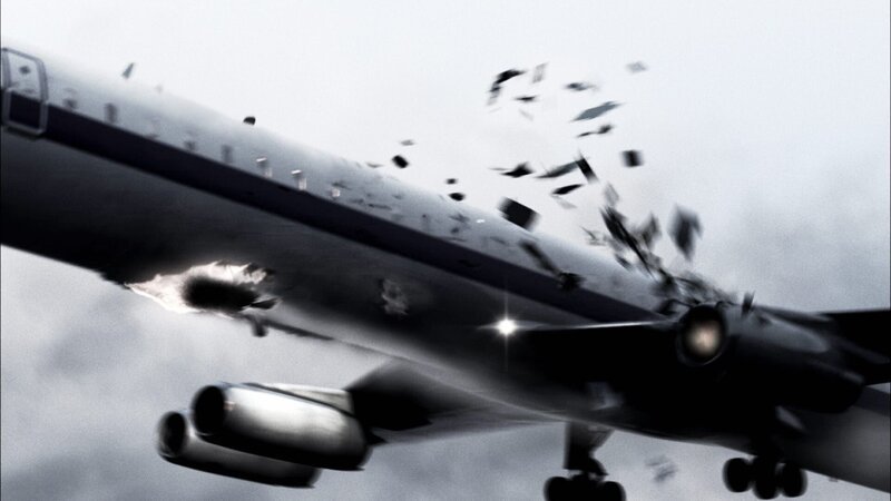 CGI: Blick auf den Arrow Air Flug 1285, der während des Starts auseinanderbricht. Die Ermittler kommen zu dem Schluss, dass das Flugzeug ordnungsgemäß für den Start konfiguriert war. Sie müssen also eine andere Erklärung für den Unfall finden, bei dem am 12. Dezember 1985 248 Menschen ums Leben kamen. – Bild: Cineflix