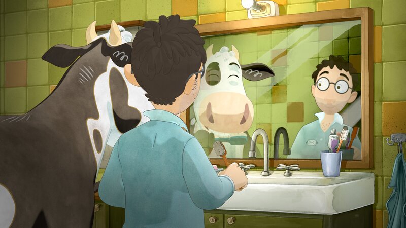 Zusammen Späße machen, Zähne putzen und Geschichten erzählen, das will Lieselotte erleben. – Bild: ZDF und WunderWerk