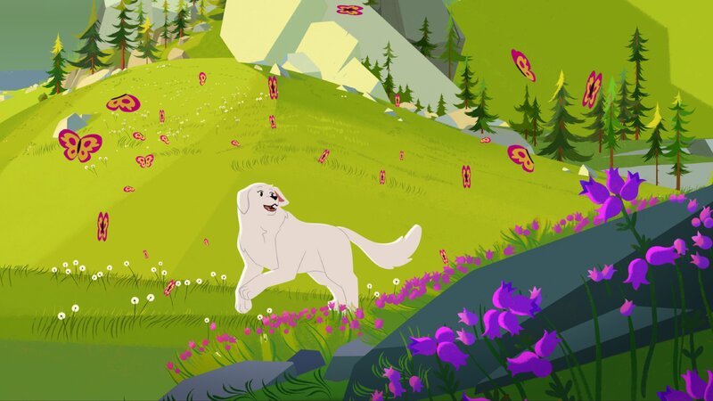 Belle freut sich mit den Schmetterlingen. – Bild: Gaumont Animation /​ PVP /​ ZDF /​ PVP Animation III Inc.