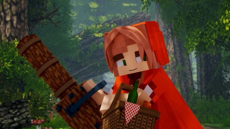 Rotkäppchen will schwer bewaffnet das Geheimnis des Wolfs entdecken und so ihre Großmutter und sich selbst retten. – Bild: ZDF und Tim Bergmann