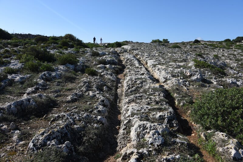 Woher die tiefen Schleifspuren im Kalkstein der Insel Malta stammen, ist bis heute umstritten. – Bild: ZDF/​Peter Prestel