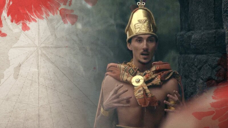 Moctezuma wird von Cortés im eigenen Palast gefangen genommen und zur Marionette der Konquistadoren gemacht. – Bild: ZDF