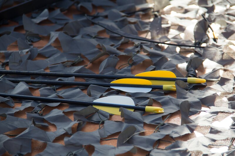 At the test range, three arrows sit at the ready. – Bild: The National Geographic Channel