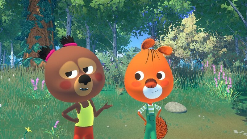 Luzie überlegt mit Edmund, wie sie das kleine Dorf bauen können. – Bild: hr/​MIAM! Animation