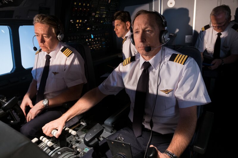 Die Flugbesatzung im Cockpit des TWA-Flugs 800. – Bild: The National Geographic Channel.
