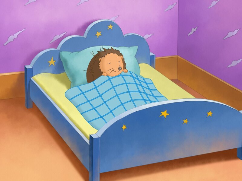 Laura träumt davon, wie der Igel bei ihnen wohnen könnte . – Bild: ZDF/​Francesca Ravello