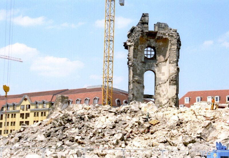 Frauenkirche Dresden – Bauzustand im Mai 1993. – Bild: MDR/​Eckert