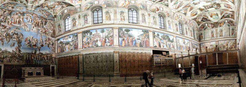 In jahrelanger harter Arbeit erschuf Michelangelo die weltberühmten Fresken der Sixtinischen Kapelle in Rom. – Bild: Tamira Coldeway /​ ZDF und Tamira Coldeway /​ THE HISTORY CHANNEL /​ ZDF und Tamira Coldeway