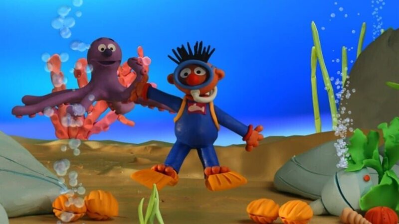 Ernie und Bert als Tiefseetaucher – Bild: NDR/​Sesameworkshop