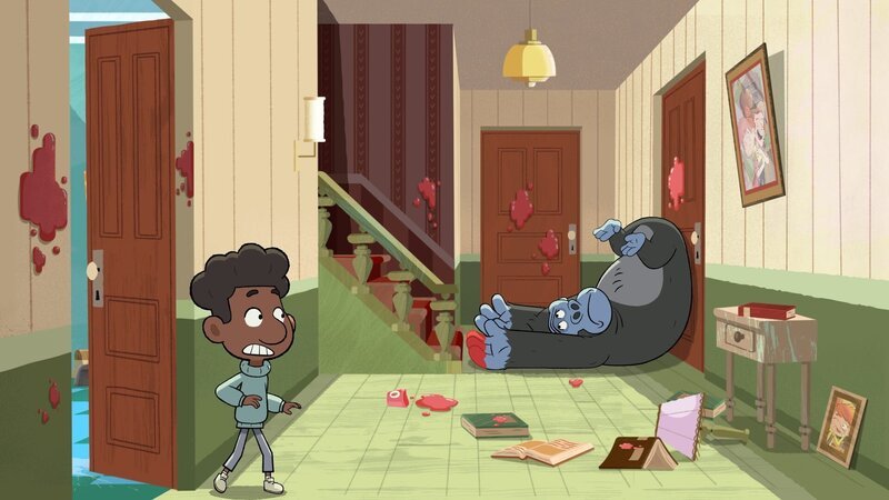 Tommy (l.) hat Gorilla Jack (r.) in das Wohnhaus gelassen, was in einem ziemlichen Chaos endet. – Bild: Watch Next Media