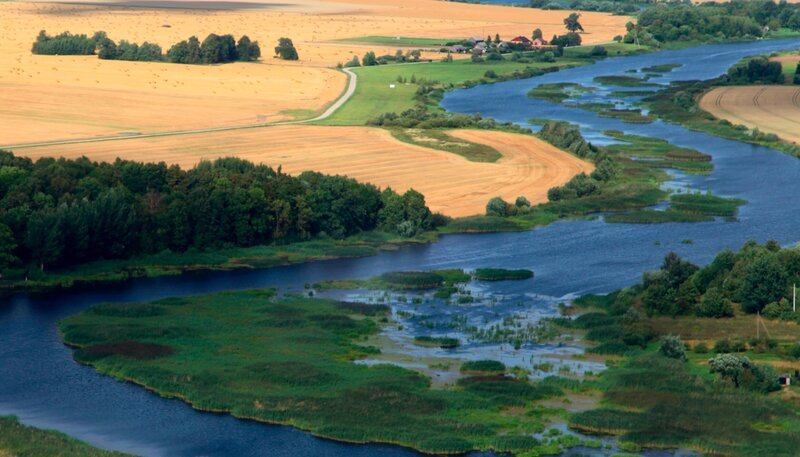 Die Gauja in Lettland ist einer der unzähligen naturbelassenen wilden Flüsse des Baltikums. – Bild: rbb/​NDR/​Christoph Hauschild