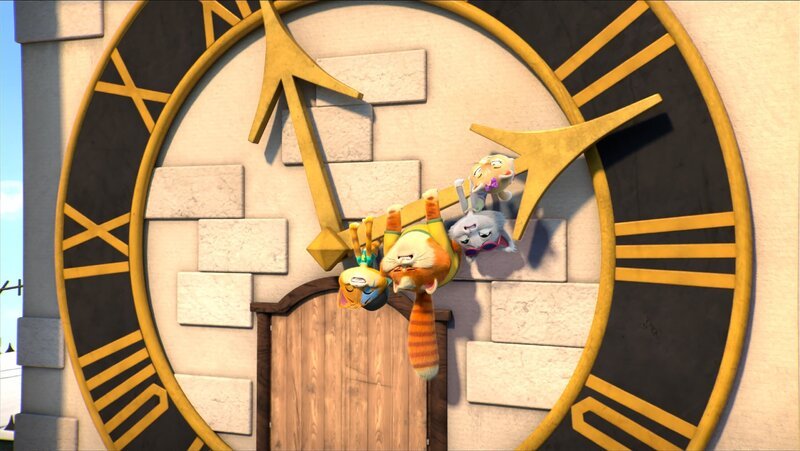 Lampo, Metti, Milady und Pilou (v.l.n.r.) bringen sich in Gefahr. – Bild: Rainbow S.r.l.