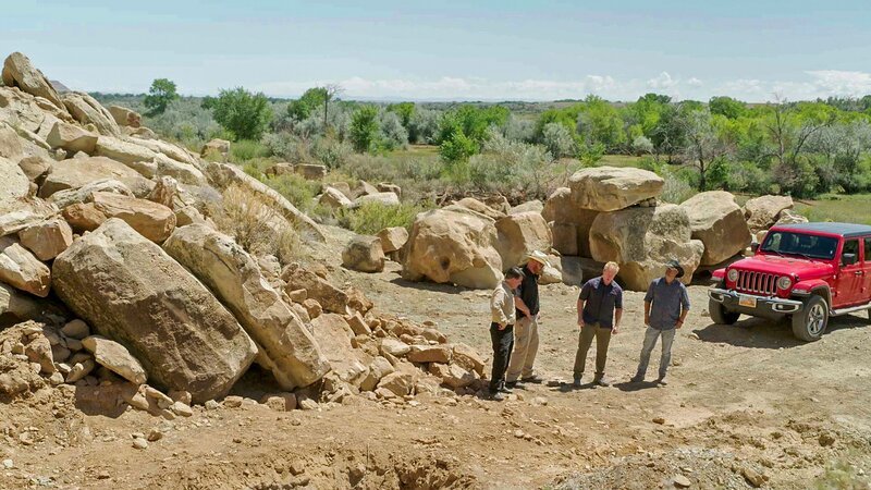 L-R: Erik Bard, Kaleb Bench, Travis Taylor, Thomas – Bild: aeboxlinkA /​ THE HISTORY CHANNEL /​ Prometheus Entertainment