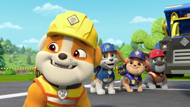 v.li.: Rubble, Wheeler, Mix, Charger – Bild: RTL