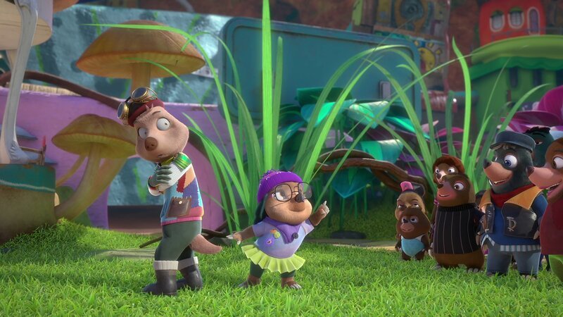 Der Gärtner hat liebend gerne die Rolle mit Maulwurf Moley getauscht. Er hat aber nicht damit gerechnet, dass er jetzt im Mittelpunkt bei den Bewohnern von Maulwurfhausen steht und viele Pflichten zu erfüllen hat. – Bild: Two Daughters Entertainment Ltd /​ ZDF