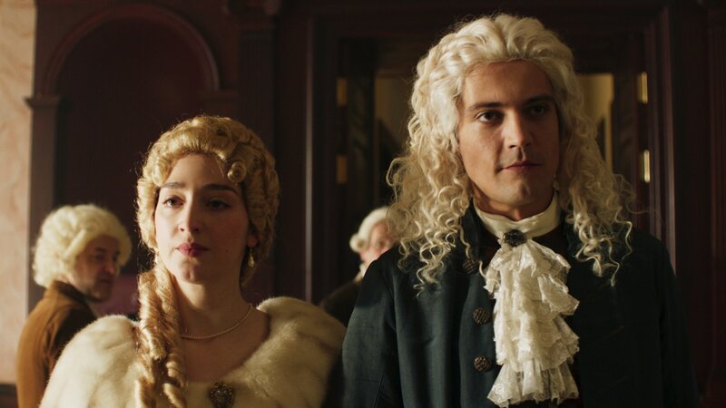 Laura Bassi und ihr Ehemann Guiseppe Verati. Er unterstützt sie bei ihrer Forschung wie auch ihrem Vorhaben, als ordentliche Physikprofessorin anerkannt zu werden. – Bild: ORF/​STORY HOUSE Productions/​Jürgen Rehberg