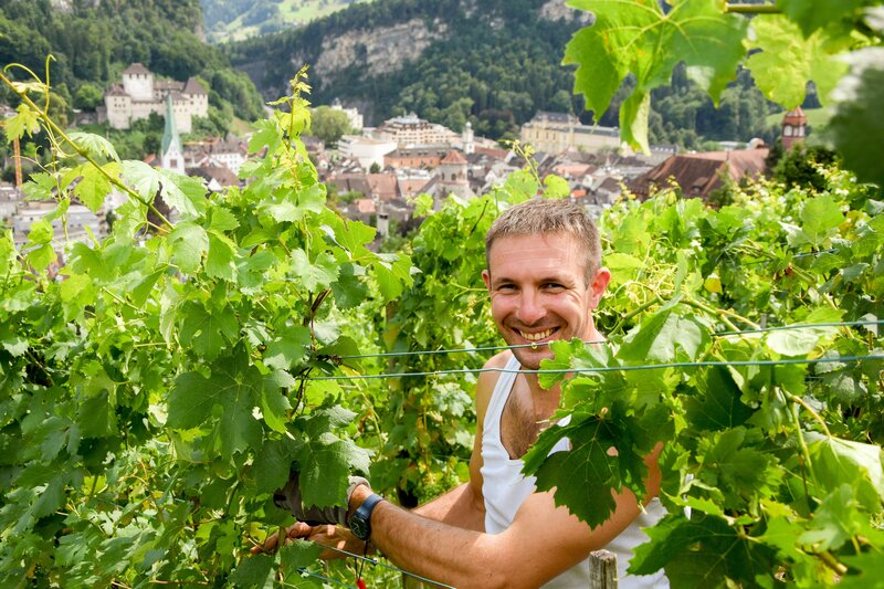 Christoph Fulterer, Weinbauer und Wirt des „Landgasthof Schäfle“ in Feldkirch. – Bild: ZDF/​ORF/​Satel Film/​Eckehard Braun
