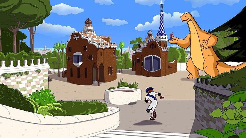 Tom, Wanda und Tip lernen in Barcelona den auf Inlineskates rasenden Tortilla-Zusteller Jordi kennen. Auf Rollen ist dieser einfach unschlagbar. Bei dem großen Wettrennen wollen die drei ihren neuen Freund anfeuern. In dem rüpelhaften Carlos findet Jordi jedoch einen Konkurrenten, der vor nichts zurückschreckt. – Bild: ORF