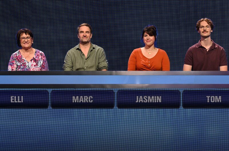 Die Kandidat:innen (v.l.n.r.): Elisabeth „Ellie“ Theiss, Marc Zander, Jasmin Ulrich und Tom Spreemann. – Bild: ARD/​Uwe Ernst