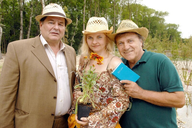 (v.li.): Erwin Steinhauer, Ulrike Beimpold, Wolfram Berger. – Bild: ORF/​epo-film/​Hubert Mica
