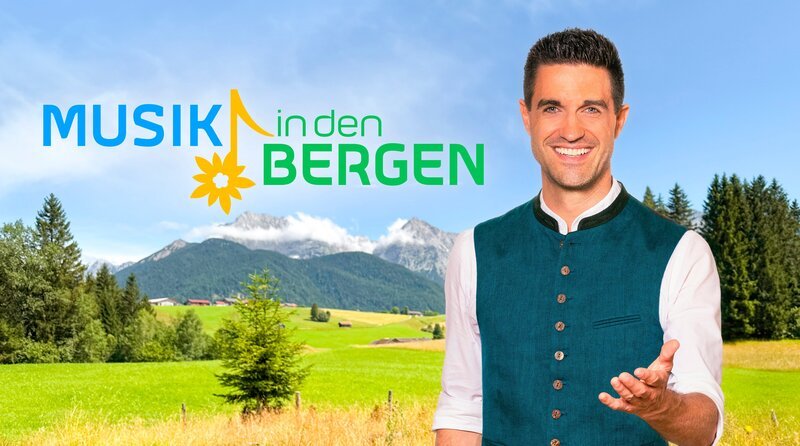 Key Visual/​Cover Sendereihenbild mit Typo zu „Musik in den Bergen“. Lieder, Land und Leute stehen im Mittelpunkt von „Musik in den Bergen“. Ihre musikalisch-unterhaltsamen Wanderungen führen Moderator Dominik Glöbl zu den schönsten, interessantesten und unentdeckten Plätzen des Alpenraums. – Bild: BR/​Constantin Entertainment GmbH/​Markus Konvalin/​Mario Becher/​Montage: BR