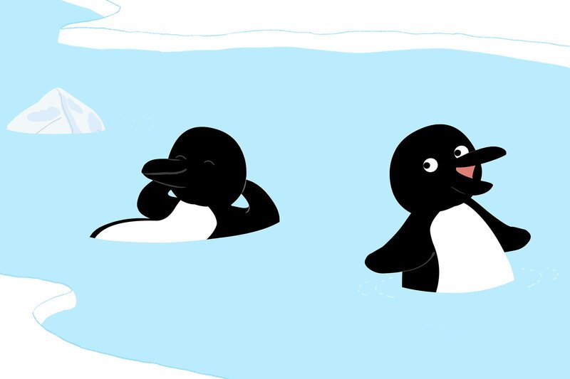 Guetnachtgschichtli - Peek Zoo: Nämpfi Dämpfi Peek Glacé. Staffel 1, Folge 15. Pinguine. – Bild: SRF1 Guetnachtgschichtli - Peek Zoo: Nämpfi Dämpfi Peek Glacé. Staffel 1, Folge 15. Pinguine. – Bild: SRF1