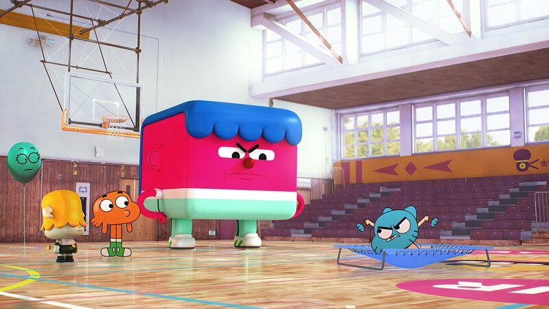 v.li.: Alan, Jamie, Darwin, Coach Russo, Gumball – Bild: MAX Hungary