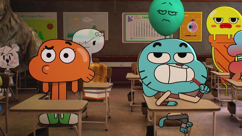 Vorne, v.li.: Darwin, Gumball – Bild: MAX Hungary