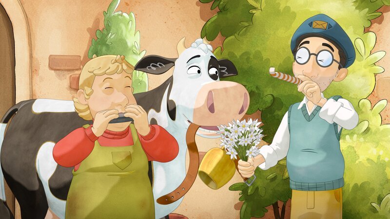 Es muss kein Päckchen sein: bei Lieselotte ist immer Musik drin! – Bild: ZDF und WunderWerk