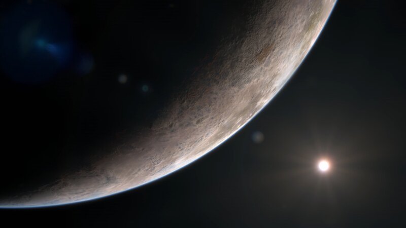 Venus ist von einer dichten Wolkenschicht bedeckt. Die Wolken verhüllen auch die bewegte Vergangenheit der Venus. – Bild: ZDF und Lola Post Production