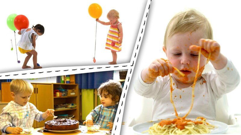 Spaß mit Ballons, Pasta und Kuchen – Bild: KiKA/​Motion Works GmbH