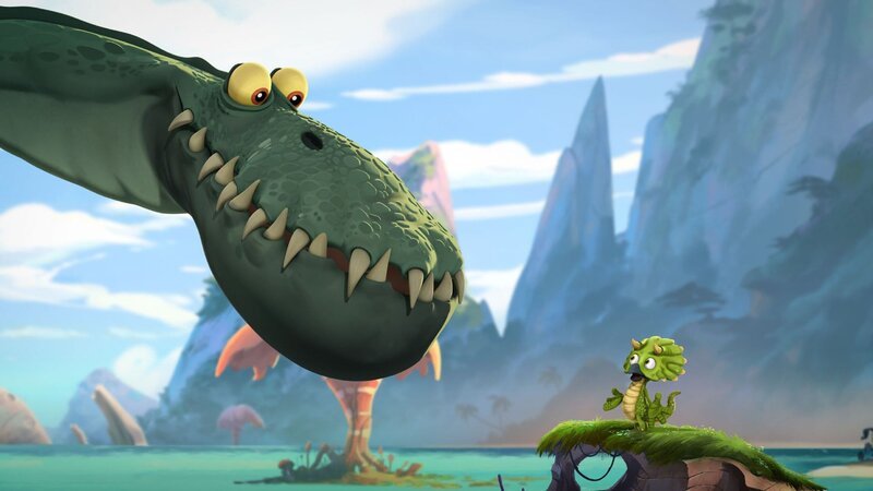 Tiny (r.) lenkt Termi mit einem Song ab, damit ihre Freunde fliehen können. – Bild: SUPER RTL Tiny (r.) lenkt Termi mit einem Song ab, damit ihre Freunde fliehen können. – Bild: SUPER RTL