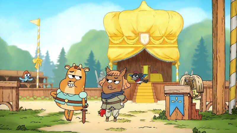 Bert (l.), Prince Ivandoe (2.v.l.), Jezebel (m.). – Bild: MAX Hungary